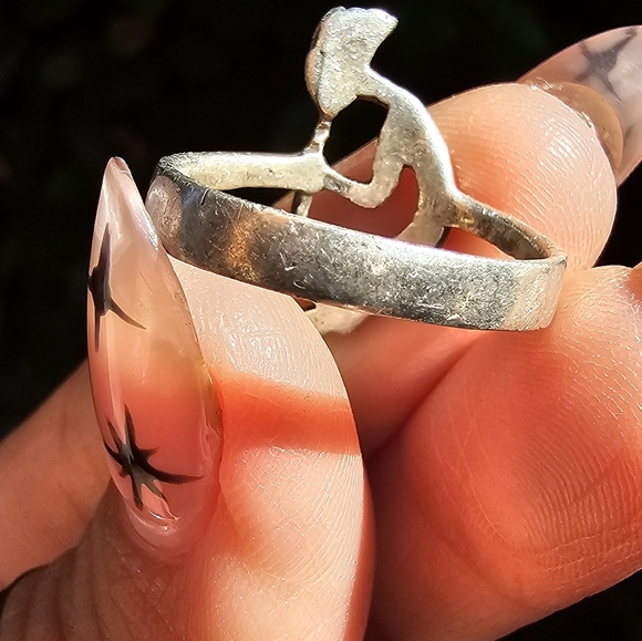 Sterling Kokopelli Ring - Picture 5 of 7